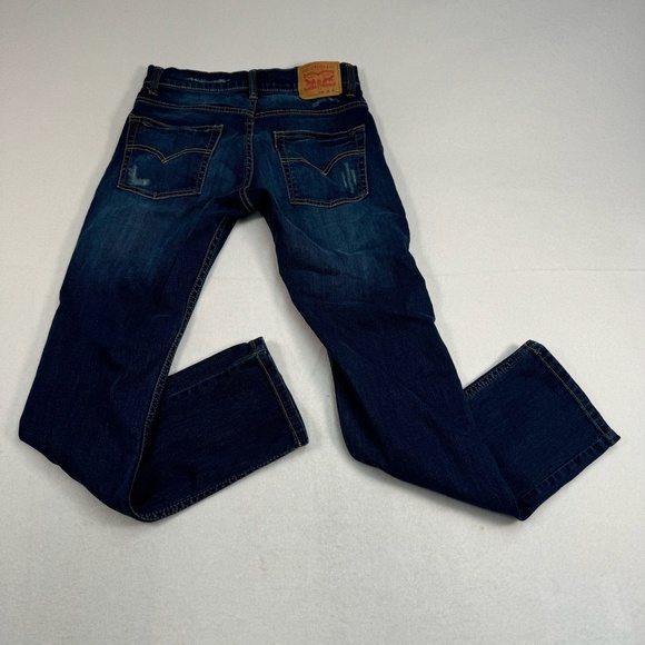 Levis 511 Slim Patchwork Jeans Boys Size 16 28X28 Dark Wash Mid Rise - Picture 3 of 15